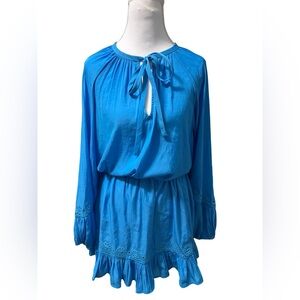 NWT Joie Long Ballon Sleeves Eyelet Dress